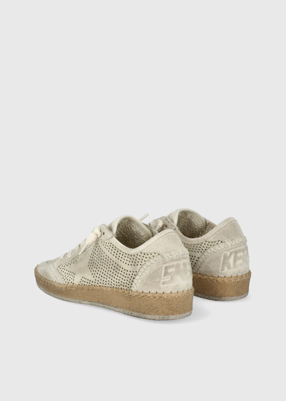Golden Goose Ball Star Beige Traforata con Suola Platform