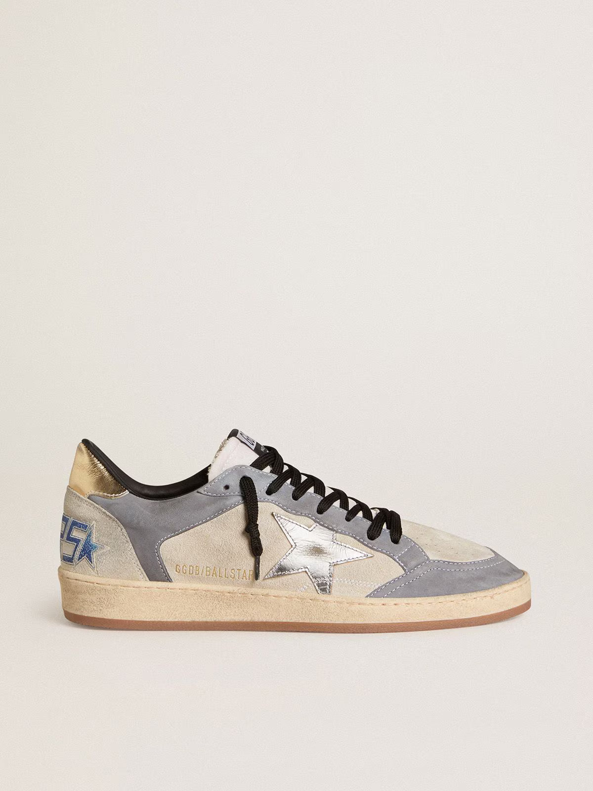 Golden Goose Ball Star Uomo – suede e nabuk con dettagli laminati
