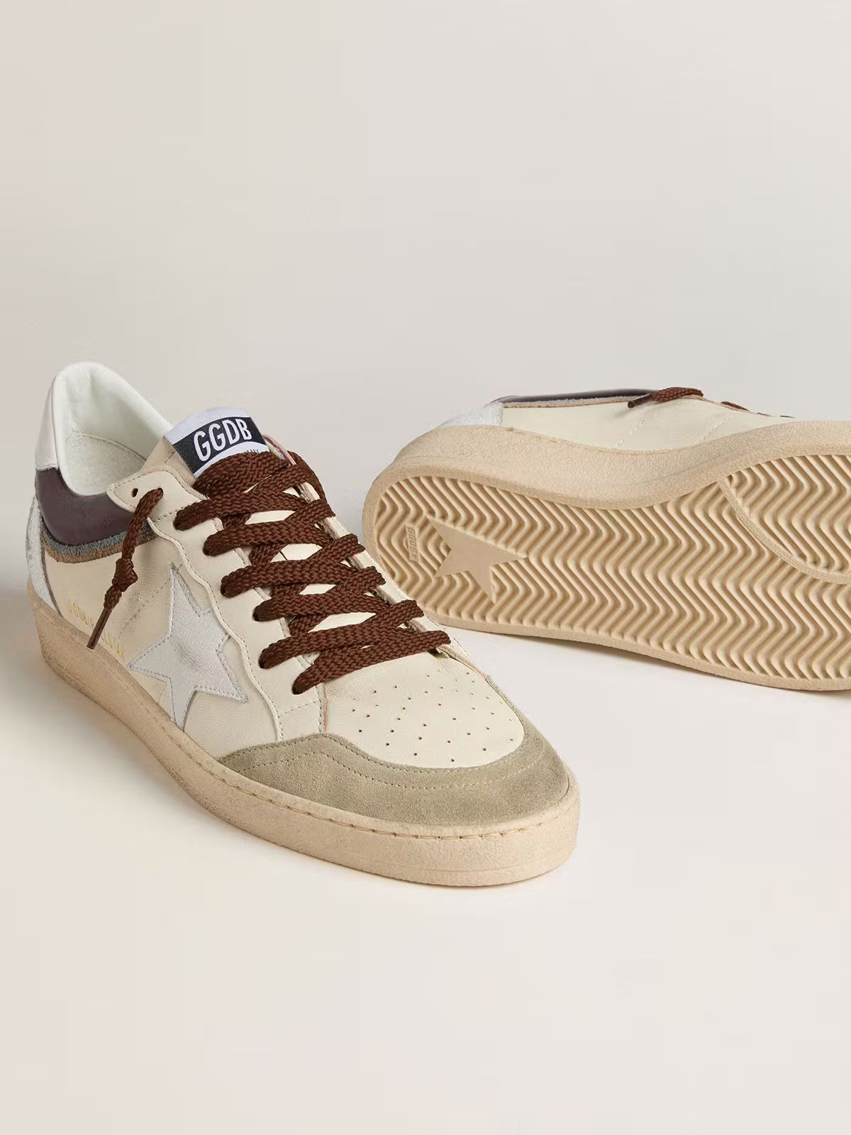 Golden Goose Ball Star Uomo LTD in nappa con stella in nappa e talloncino in pelle