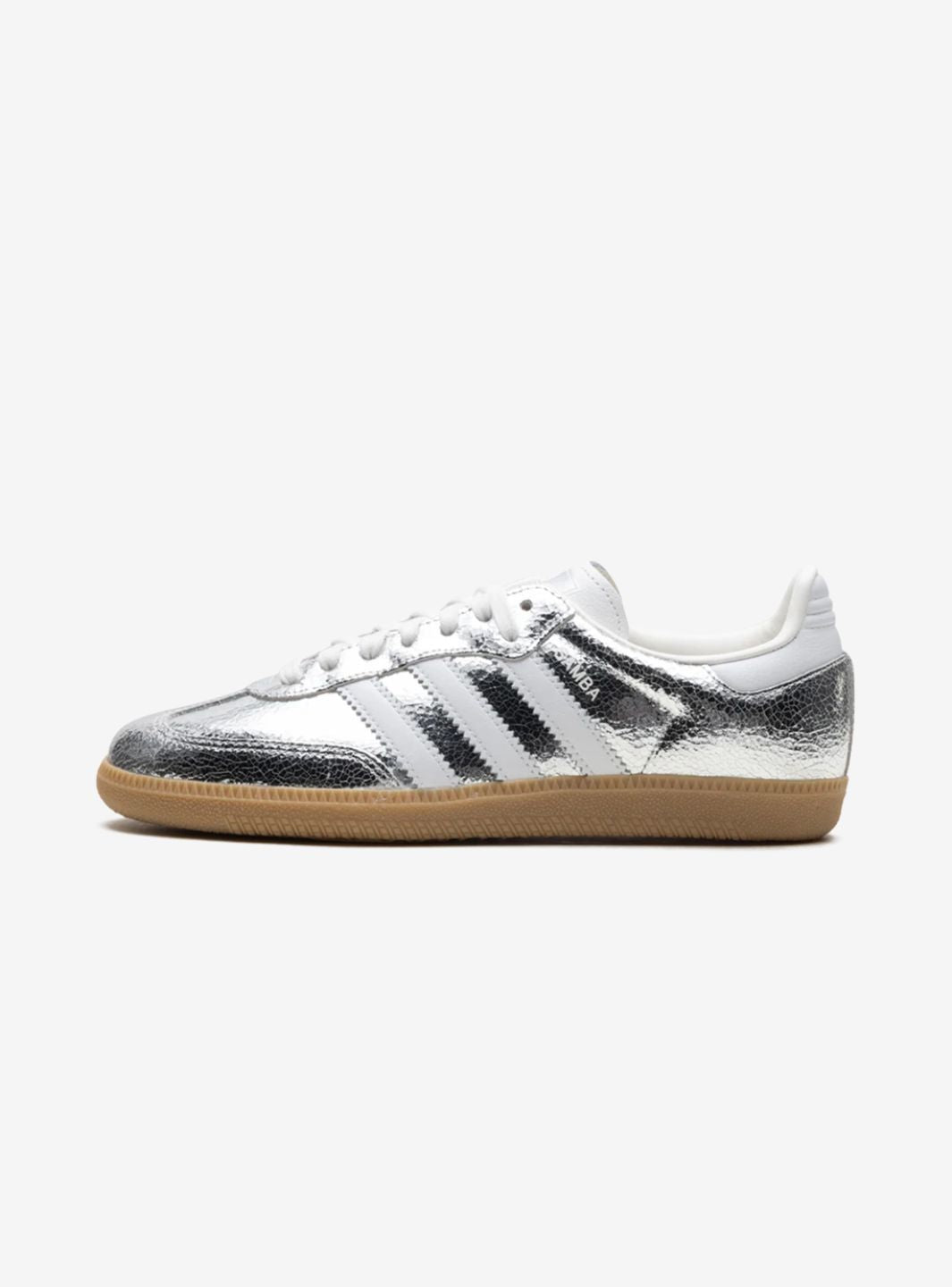 Adidas Samba OG Silver Metallic Cracked Leather