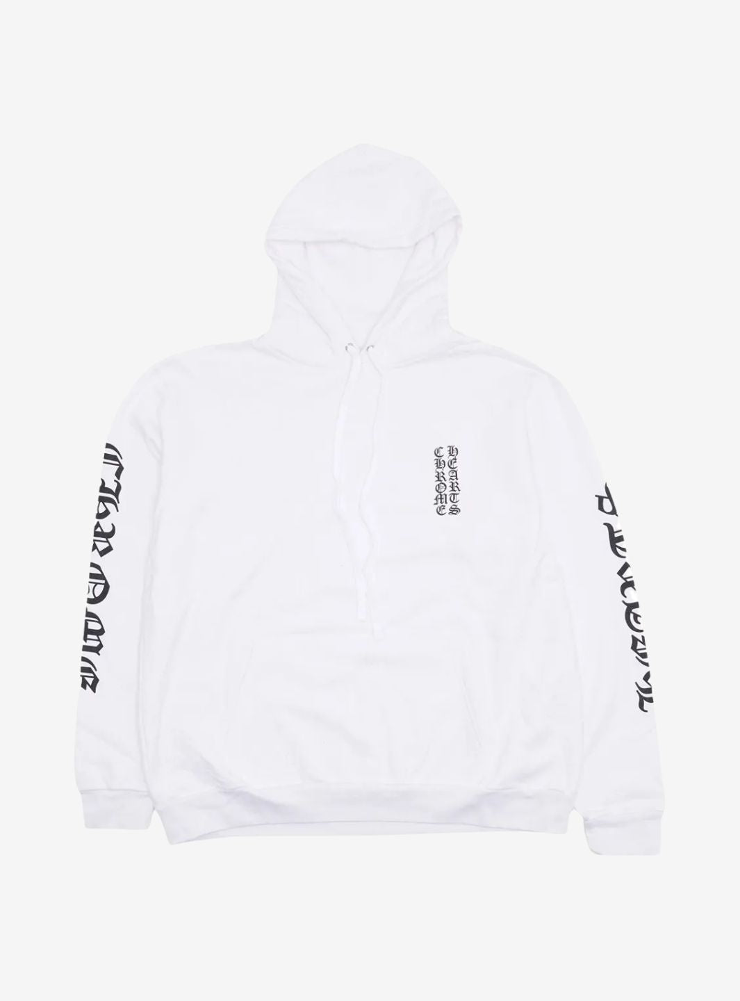 Chrome Hearts Vertical Logo Hoodie White