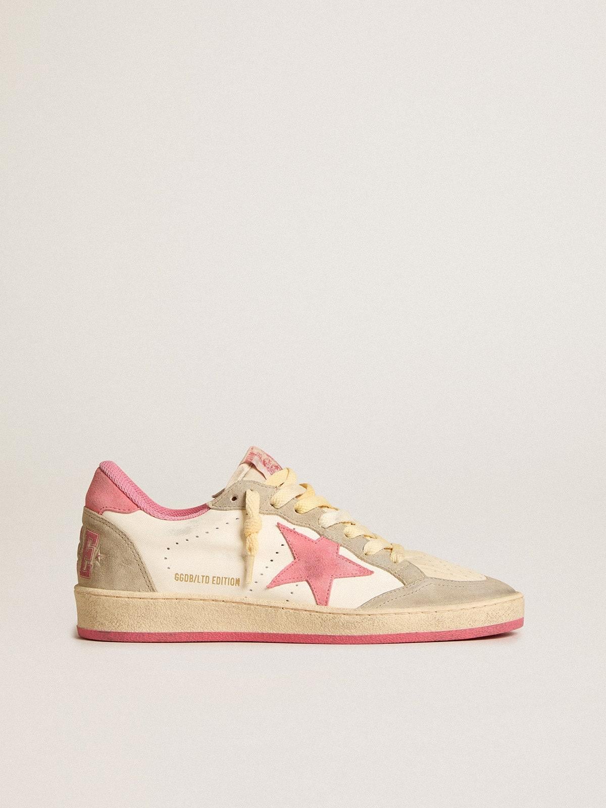 Golden Goose Ball Star LTD Pink in pelle con effetto vintage
