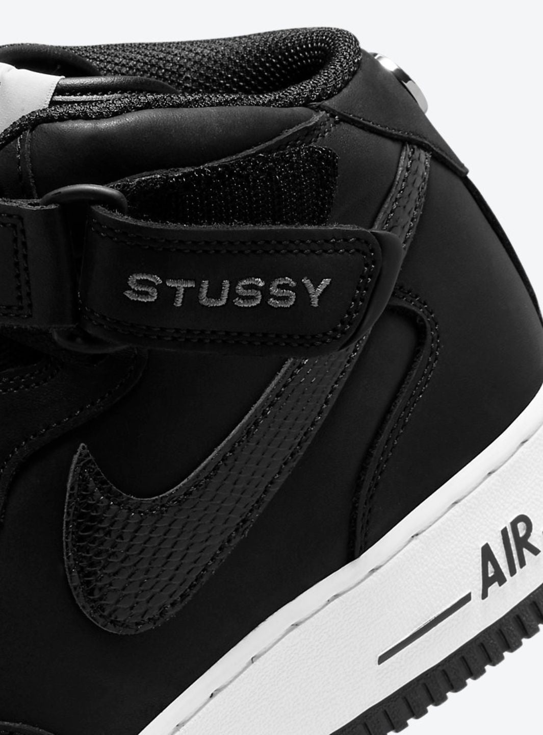 Nike Air Force 1 Mid Stussy Black White